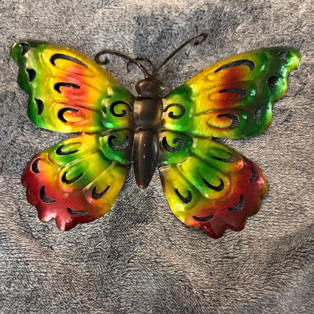 Colorful Metal Butterfly Wall Decor